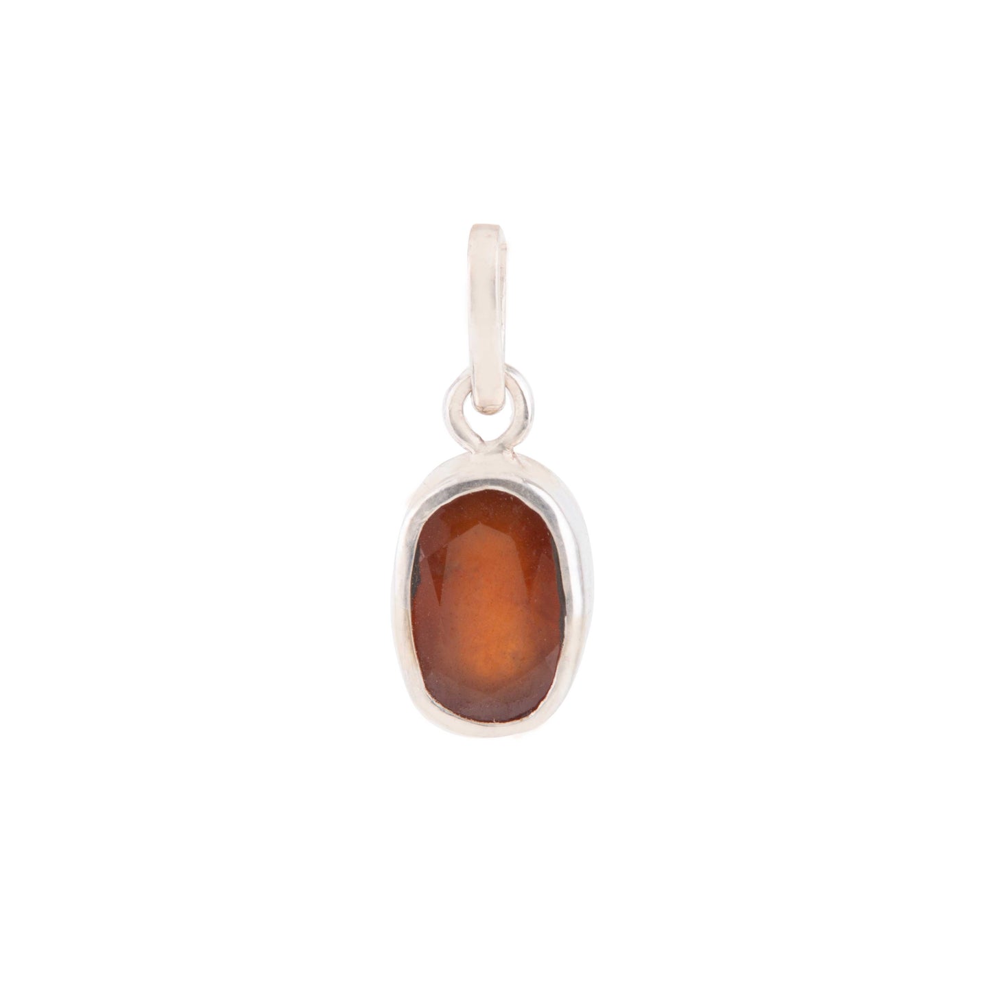 Gomed (Hessonite) Pendant in 925 Silver | Natural & Certified | Unisex Both for Men & Women