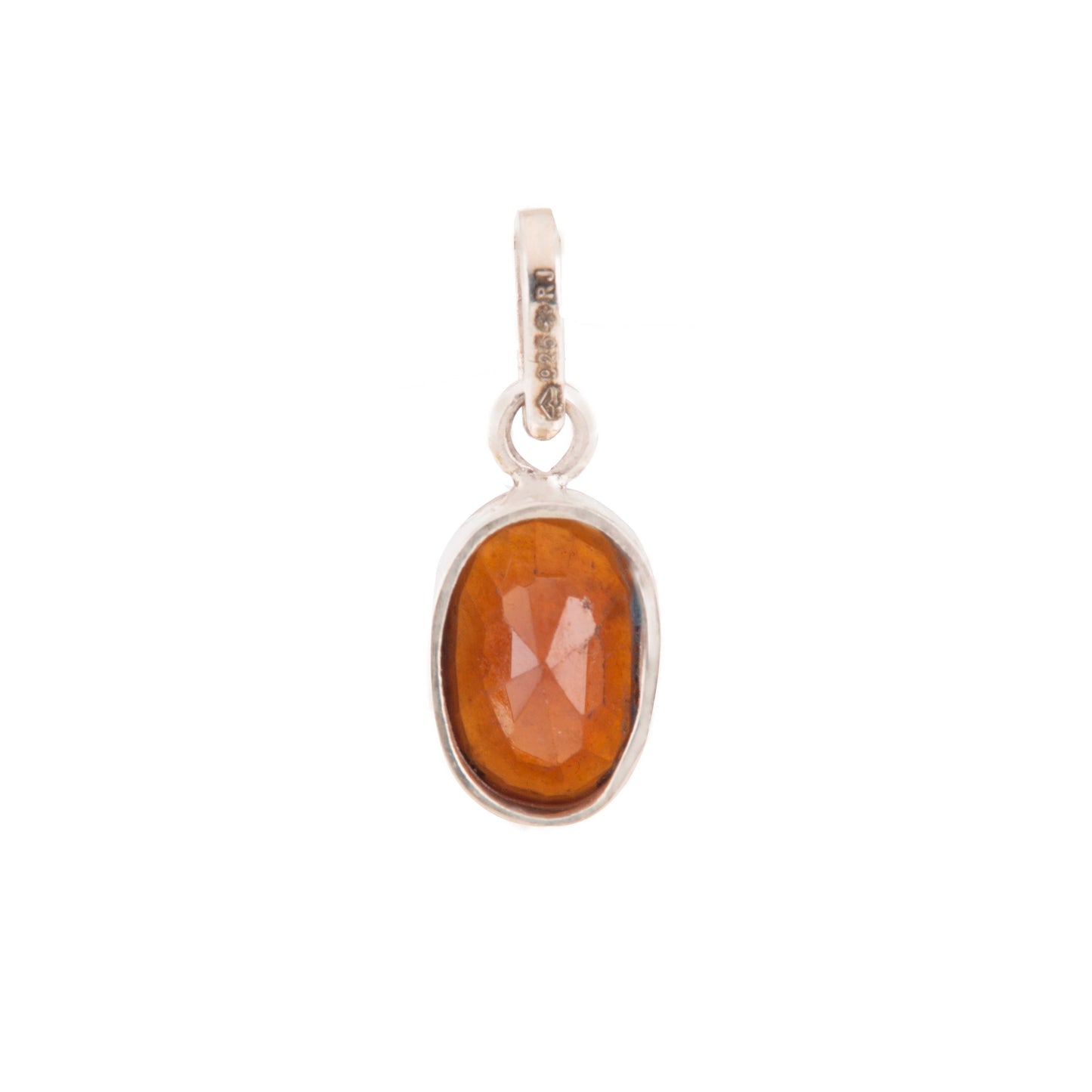 Gomed (Hessonite) Pendant in 925 Silver | Natural & Certified | Unisex Both for Men & Women