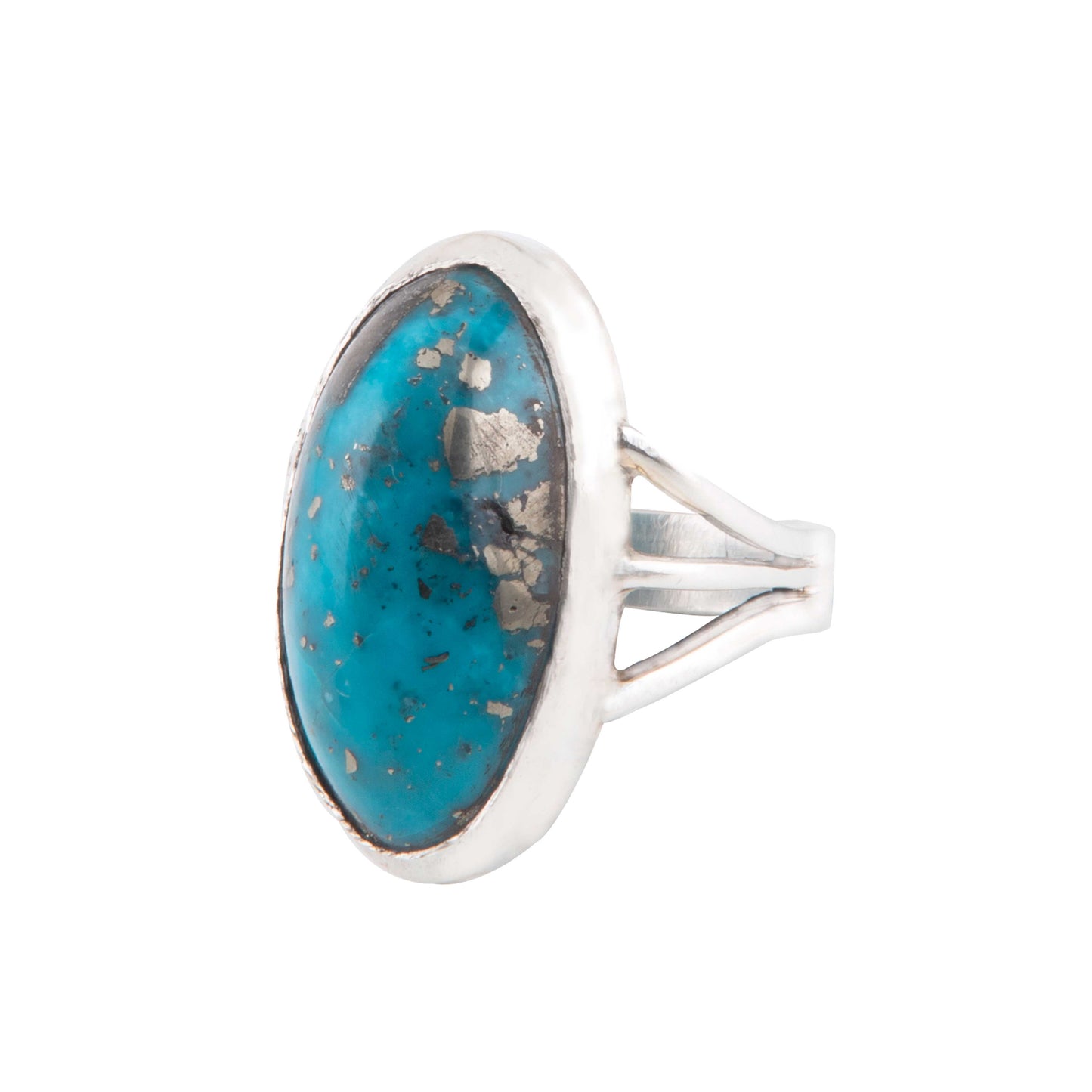Turquoise (Firoza) Adjustable 925 Silver Ring - 24.57 Carat | Natural & Certified | Unisex Both for Men & Women | Adjustable Ring size 19 to 23