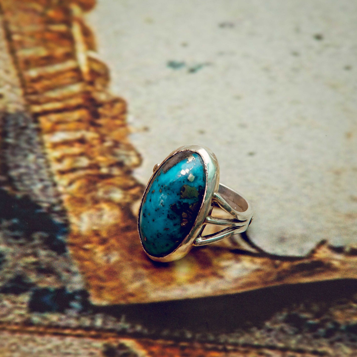 Turquoise (Firoza) Adjustable 925 Silver Ring - 24.57 Carat | Natural & Certified | Unisex Both for Men & Women | Adjustable Ring size 19 to 23