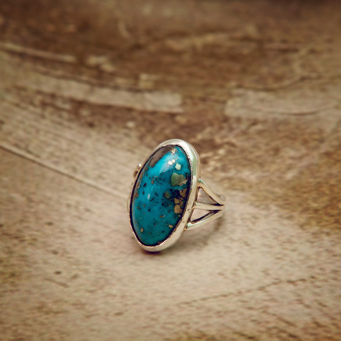 Turquoise (Firoza) Adjustable 925 Silver Ring - 24.57 Carat | Natural & Certified | Unisex Both for Men & Women | Adjustable Ring size 19 to 23