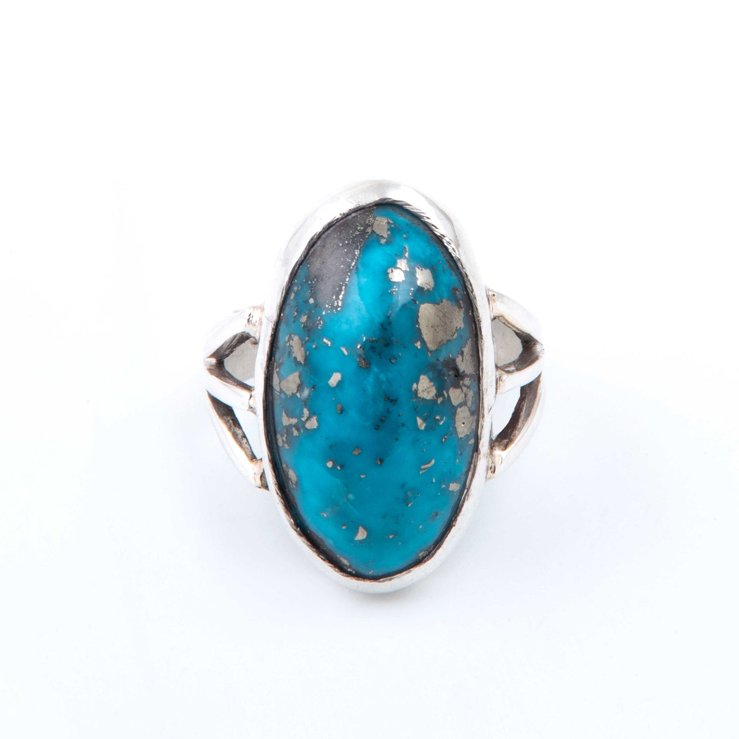 Turquoise (Firoza) Adjustable 925 Silver Ring - 24.57 Carat | Natural & Certified | Unisex Both for Men & Women | Adjustable Ring size 19 to 23