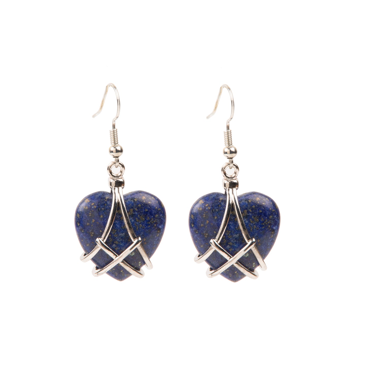 Natural Lapis Lazulli Crystal earring in metal For Women