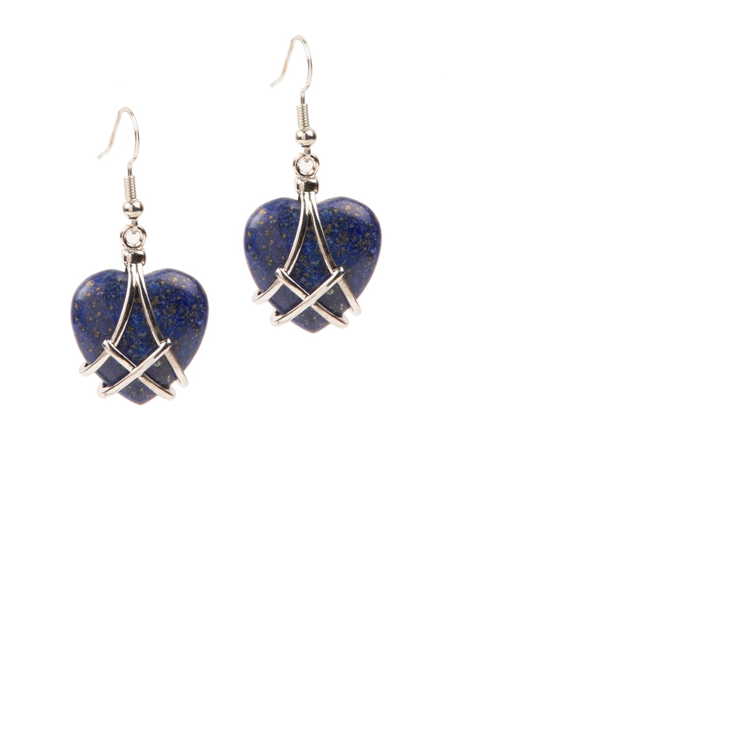 Natural Lapis Lazulli Crystal earring in metal For Women